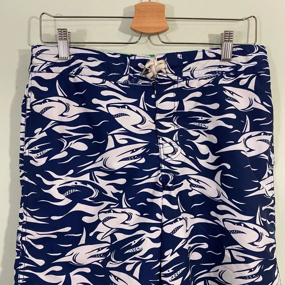 Polo Ralph Lauren Youth Navy Sharks Swim Trunks Size XL (18-20)